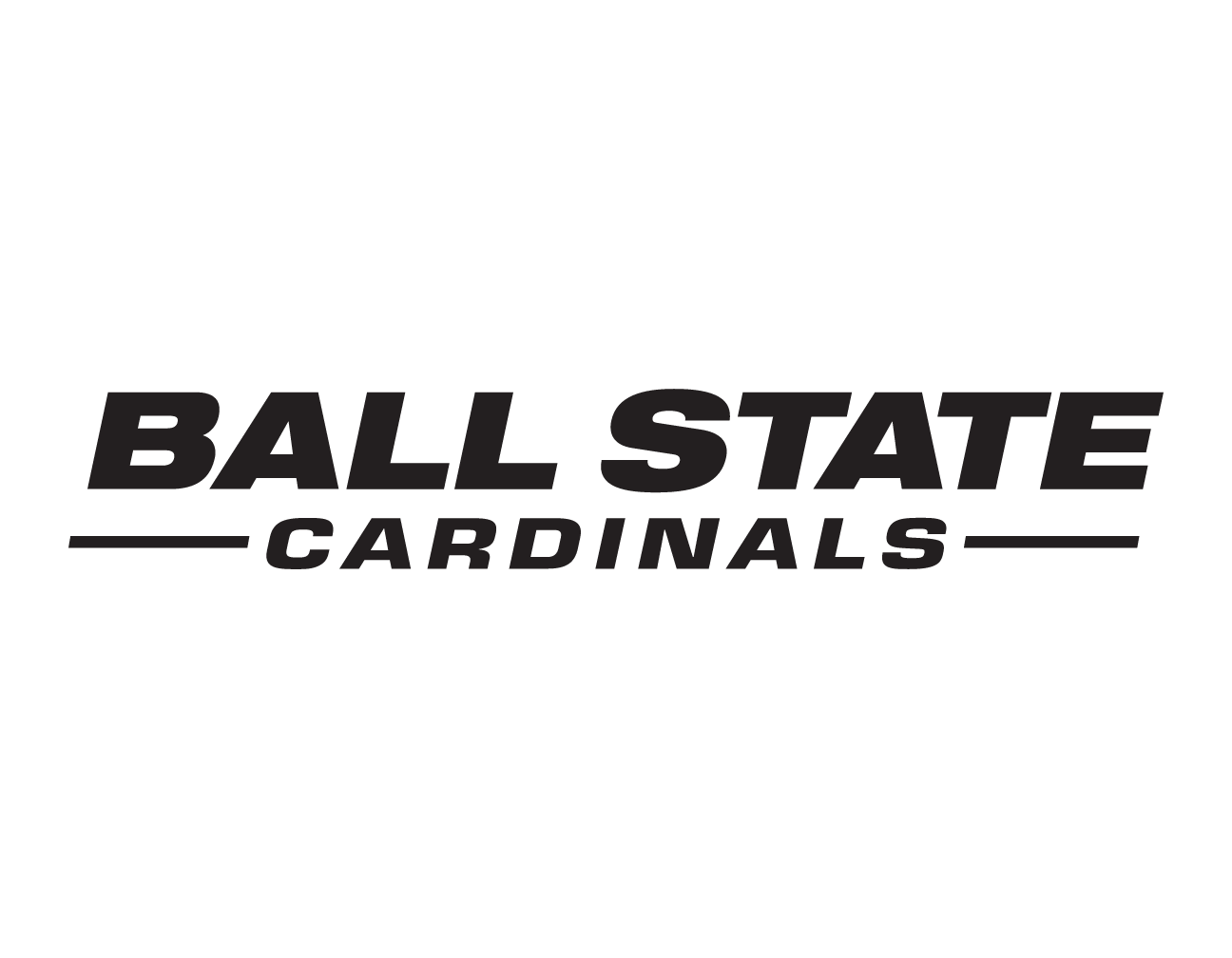 Ball State Cardinals wordmark, black variant, cell 34