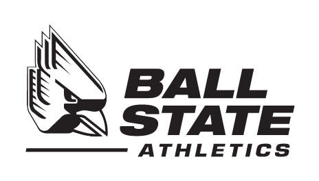 Ball State Athletics logo, black and white variant, cell 48