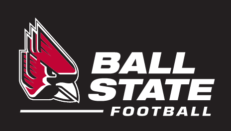 Ball State Football logo, color on dark variant, cell 51
