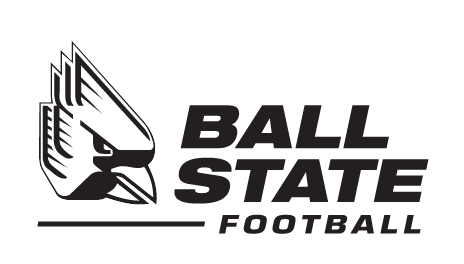 Ball State Football logo, black and white variant, cell 52