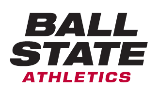Ball State Athletics wordmark, color variant, cell 54