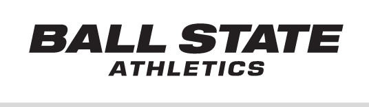 Ball State Athletics horizontal wordmark, black variant, cell 61