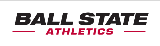 Ball State Athletics horizontal wordmark, color variant, cell 66
