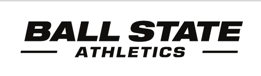 Ball State Athletics horizontal wordmark, black variant, cell 67