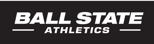 Ball State Athletics horizontal wordmark, white variant, cell 68