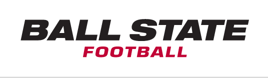 Ball State Football horizontal wordmark, color variant, cell 63