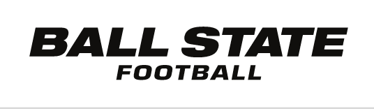 Ball State Football horizontal wordmark, black variant, cell 64