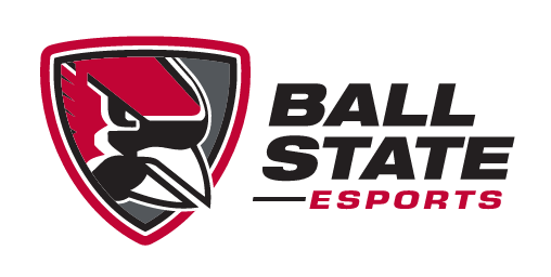 Ball State Esports horizontal logo, color variant, cell 72