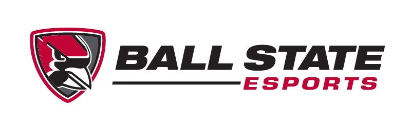 Ball State Esports horizontal logo, color variant, cell 74
