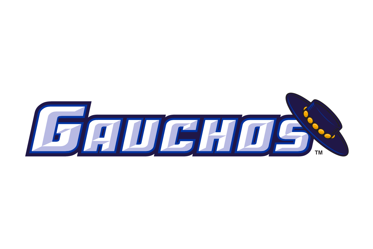 Gauchos wordmark with Gaucho hat, standard variant, cell 4