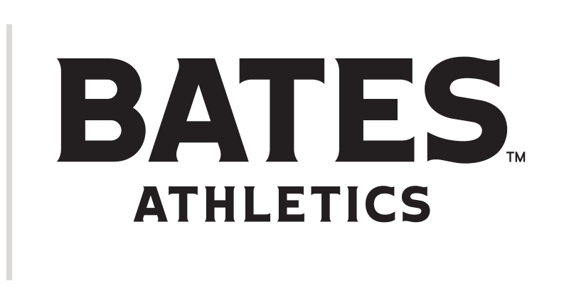 BATES ATHLETICS stacked wordmark, black on white variant, cell 194
