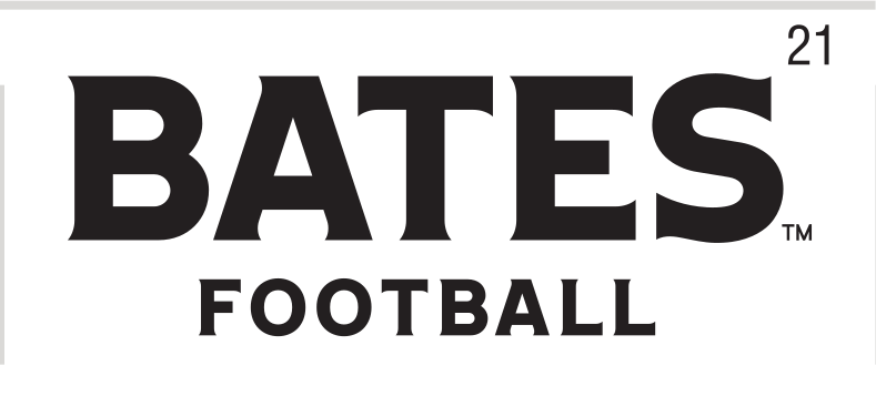 Bates Football wordmark, black variant, cell 218