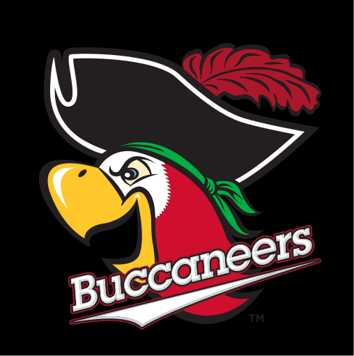 mascot mark, mascot head with Buccaneers wordmark, alternate color variant, cell 34