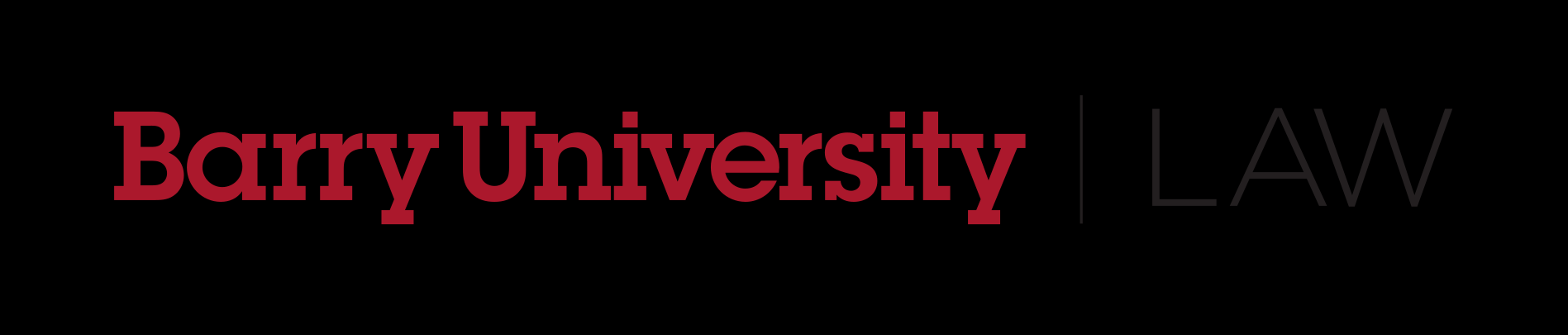 Law School wordmark, red and black variant, cell 37