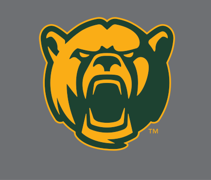 Bear Head, green/gold on grey variant, cell 36