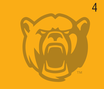 Bear Head, gold outline on gold variant, cell 41