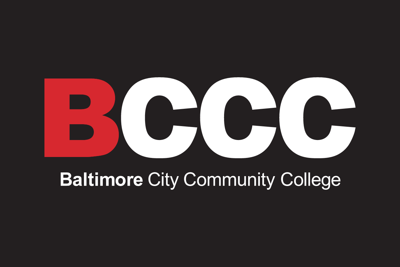 BCCC logo, red/white on black variant, cell 3