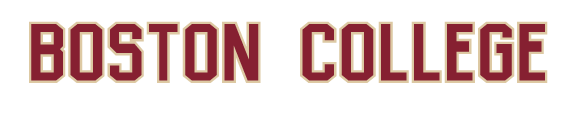 Boston College wordmark, horizontal on white variant, cell 102