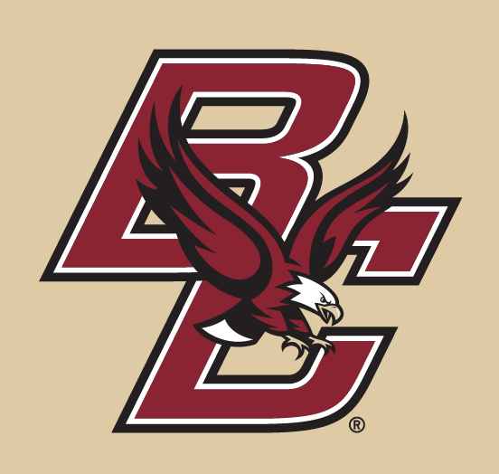 BC with eagle primary logo, maroon/gold on gold background variant, cell 101