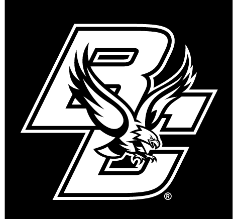 BC with eagle primary logo, stylized white/black on black background variant, cell 101