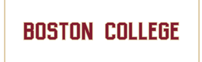 Boston College wordmark, horizontal on white variant, cell 102