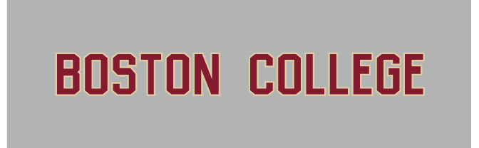 Boston College wordmark, horizontal on grey variant, cell 102