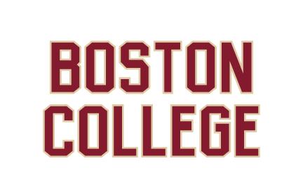 Boston College wordmark, stacked straight on white variant, cell 102