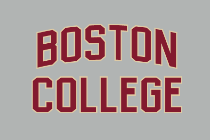 Boston College wordmark, stacked arched on grey variant, cell 102