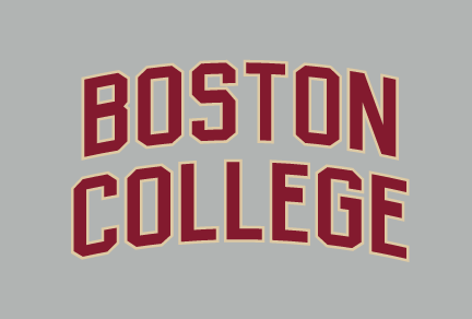 Boston College wordmark, stacked double arched on grey variant, cell 102