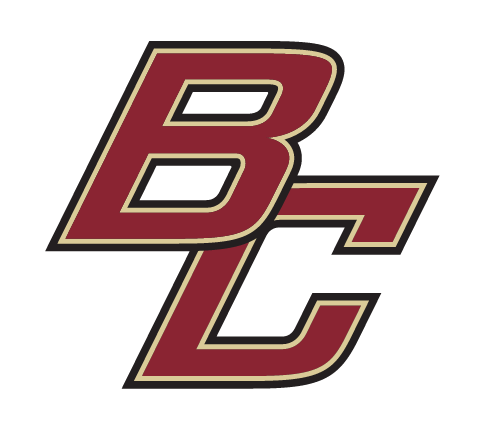 BC Softball Baseball lettermark, maroon on white variant, cell 106
