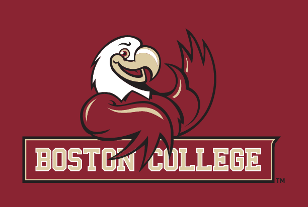 Boston College Youth logo, white/gold outline on maroon variant, cell 108