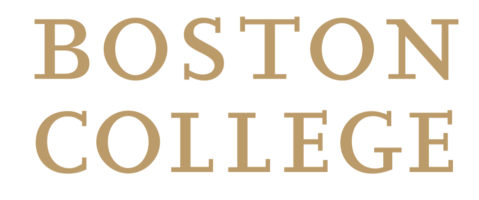 Boston College stacked wordmark, black variant, cell 201