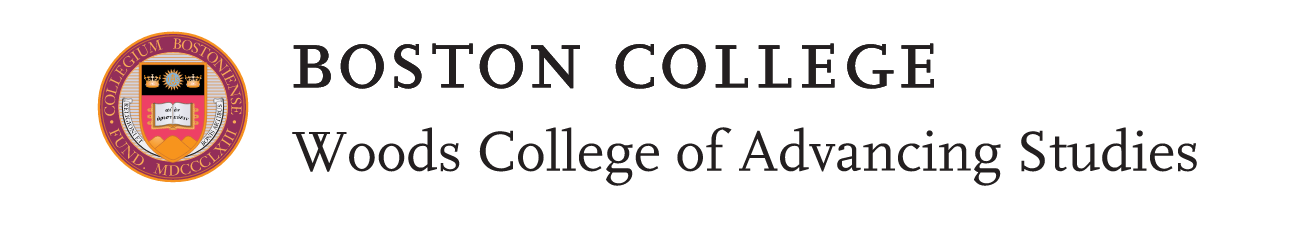 Boston College Woods College of Advancing Studies logo, standard variant