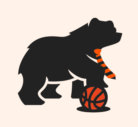bear icon, black on white variant, cell 6