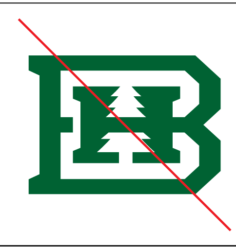 BHSU lettermark, disproportionately scaled variant, cell 2