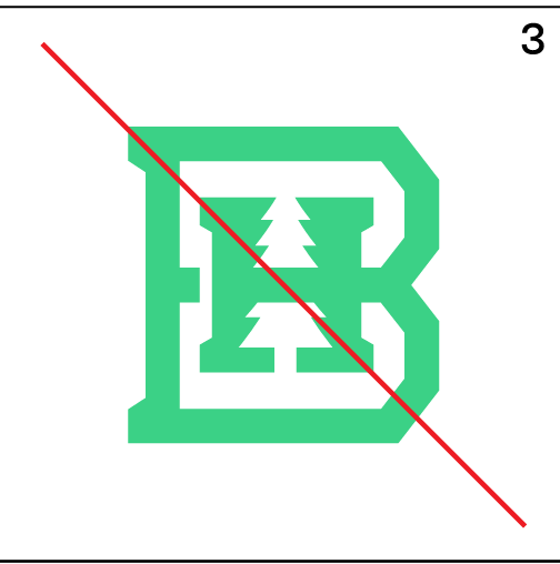 BHSU lettermark, incorrect color variant, cell 3