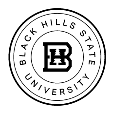 Black Hills State University seal, black variant