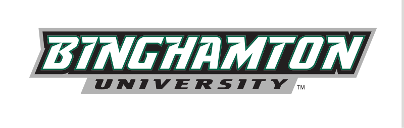 Binghamton University wordmark, full color variant, cell 26