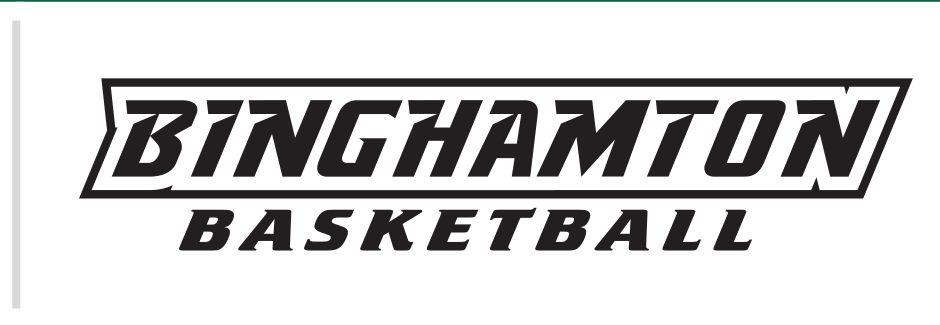 Binghamton Basketball wordmark, black/white on white variant, cell 57