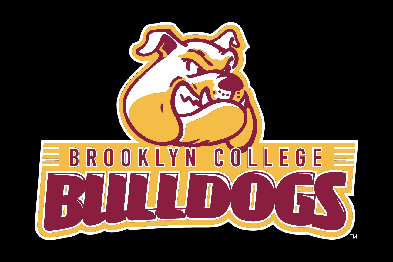Bulldog mascot with wordmark, full color on dark background variant, cell 2