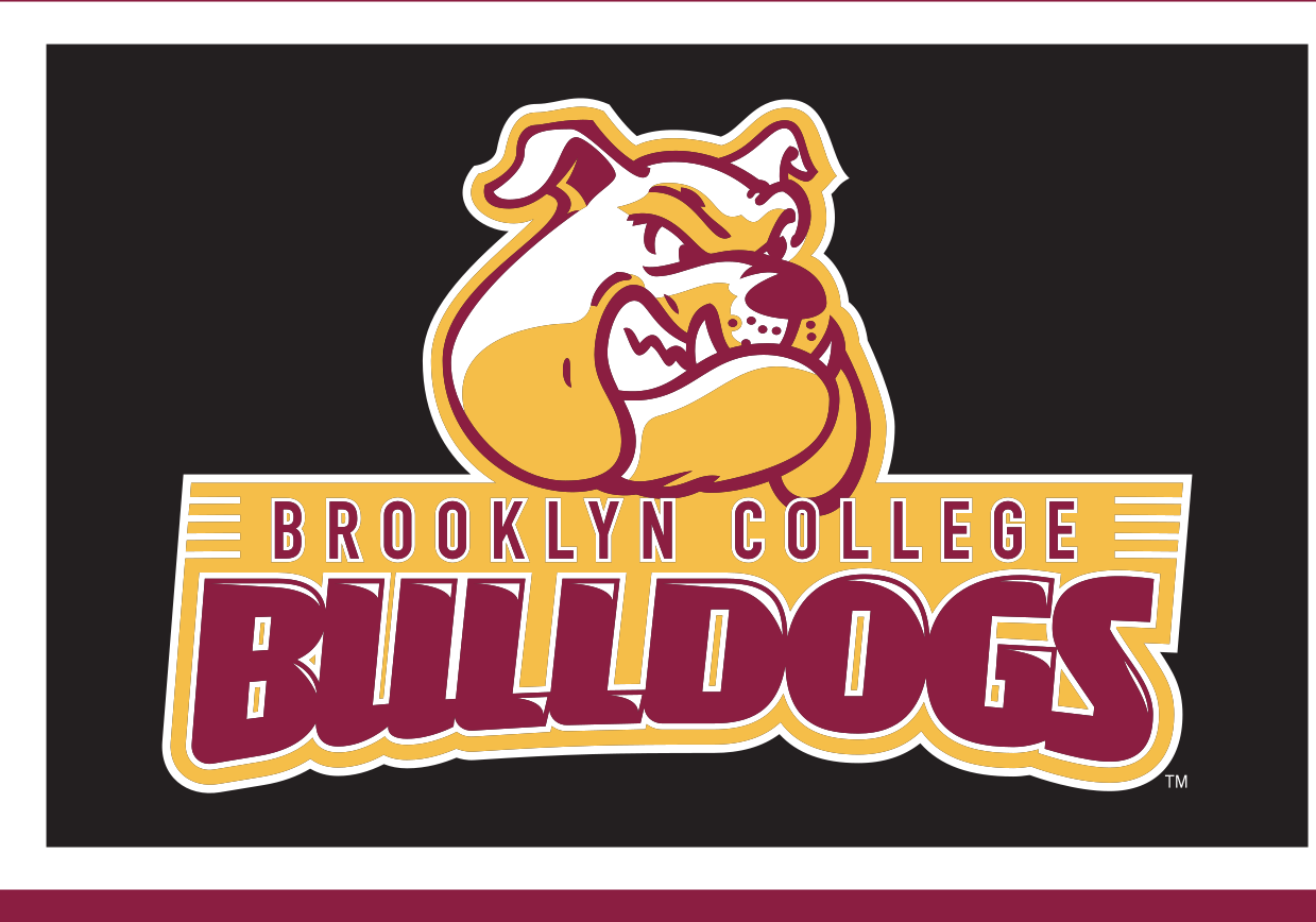 Bulldog mascot with wordmark, full color on dark background variant, cell 2