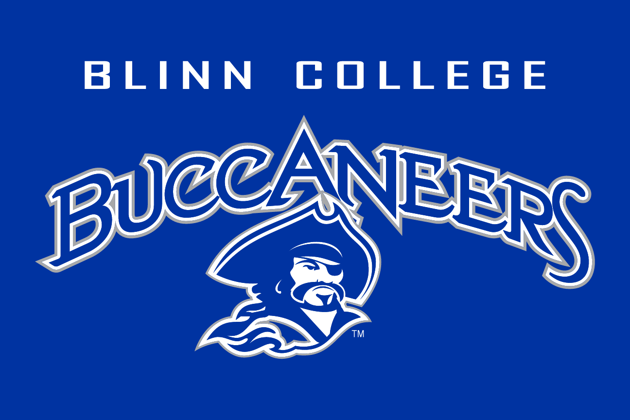 Blinn College Buccaneers primary logo, full color on navy variant, cell 2