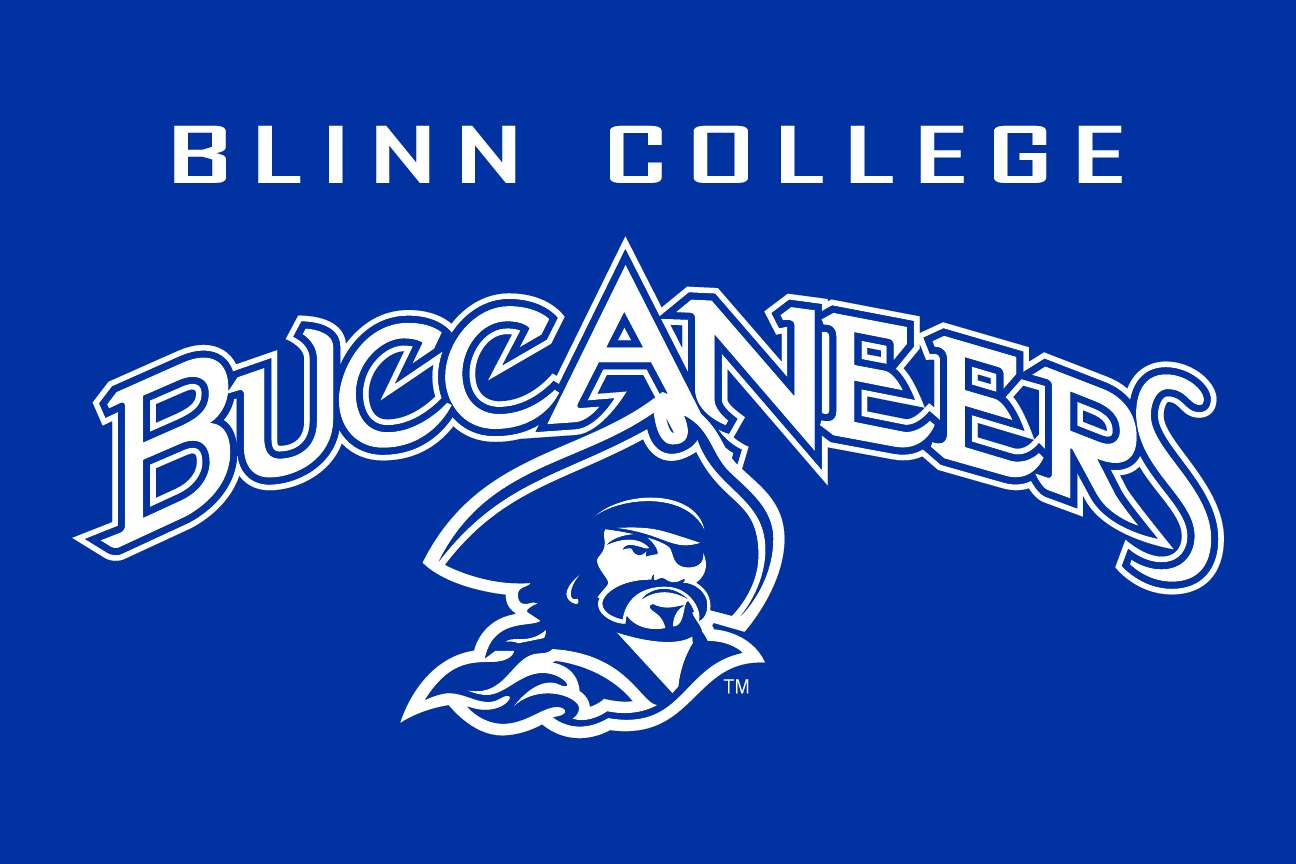Blinn College Buccaneers primary logo, blue/white on navy variant, cell 4