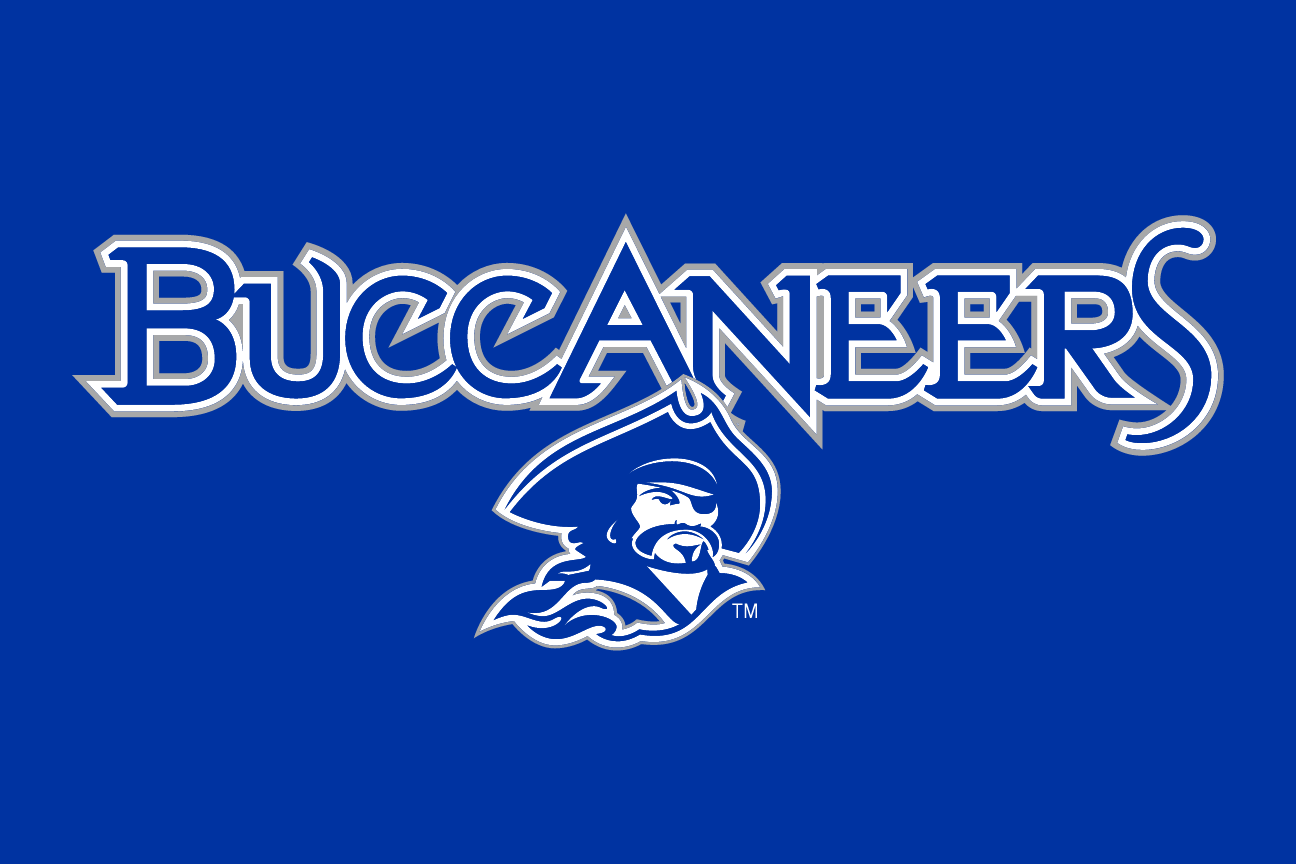 Buccaneers wordmark with mascot, full color on navy variant, cell 20