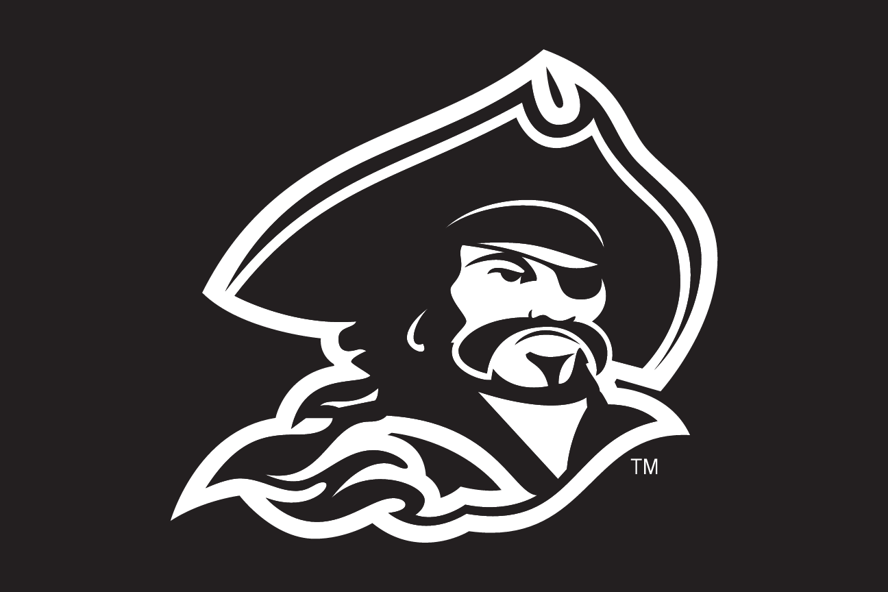 Buccaneers mascot head, white on black variant, cell 36