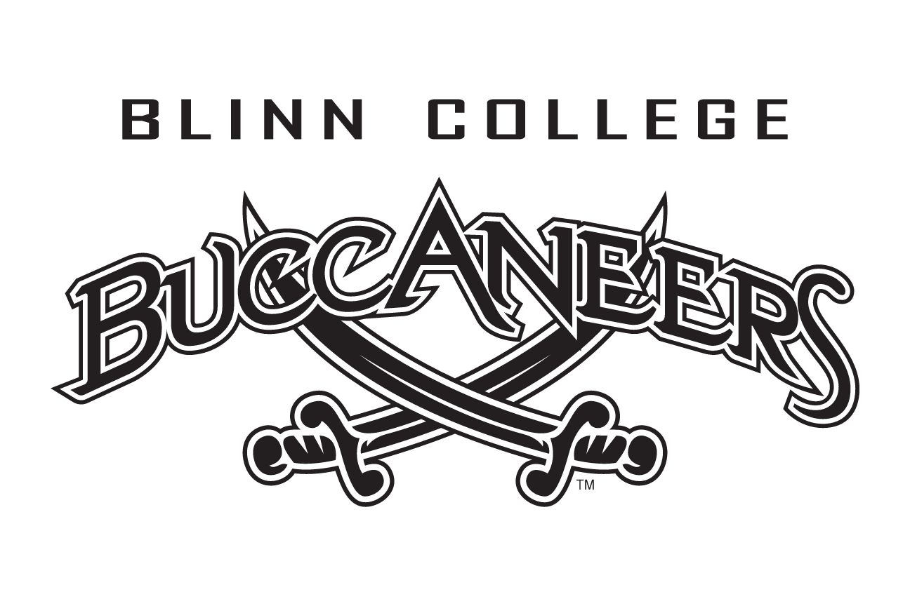 Blinn College Buccaneers mascot logo, black/grey serif variant, cell 41