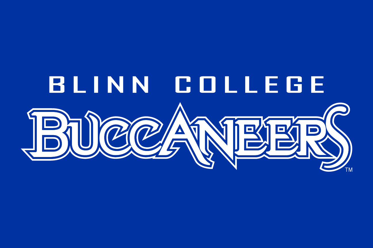 Blinn College Buccaneers wordmark, white/grey variant, cell 58