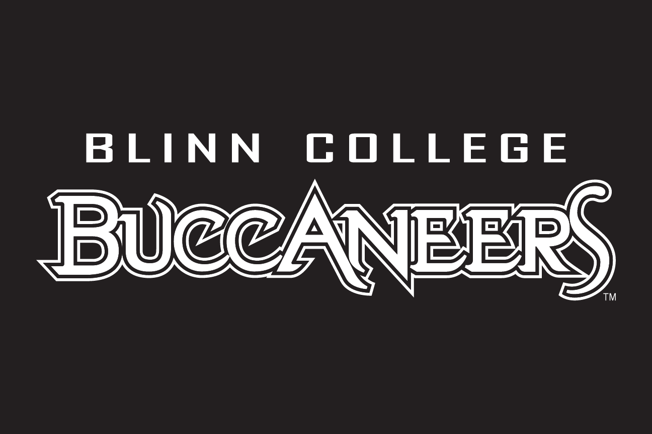 Blinn College Buccaneers wordmark, white/grey knockout variant, cell 60
