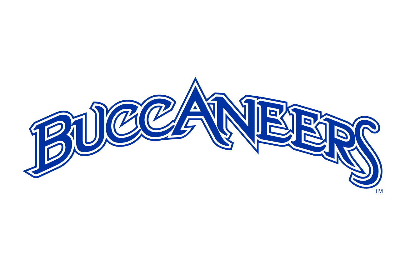 Buccaneers script wordmark, blue/grey variant, cell 75