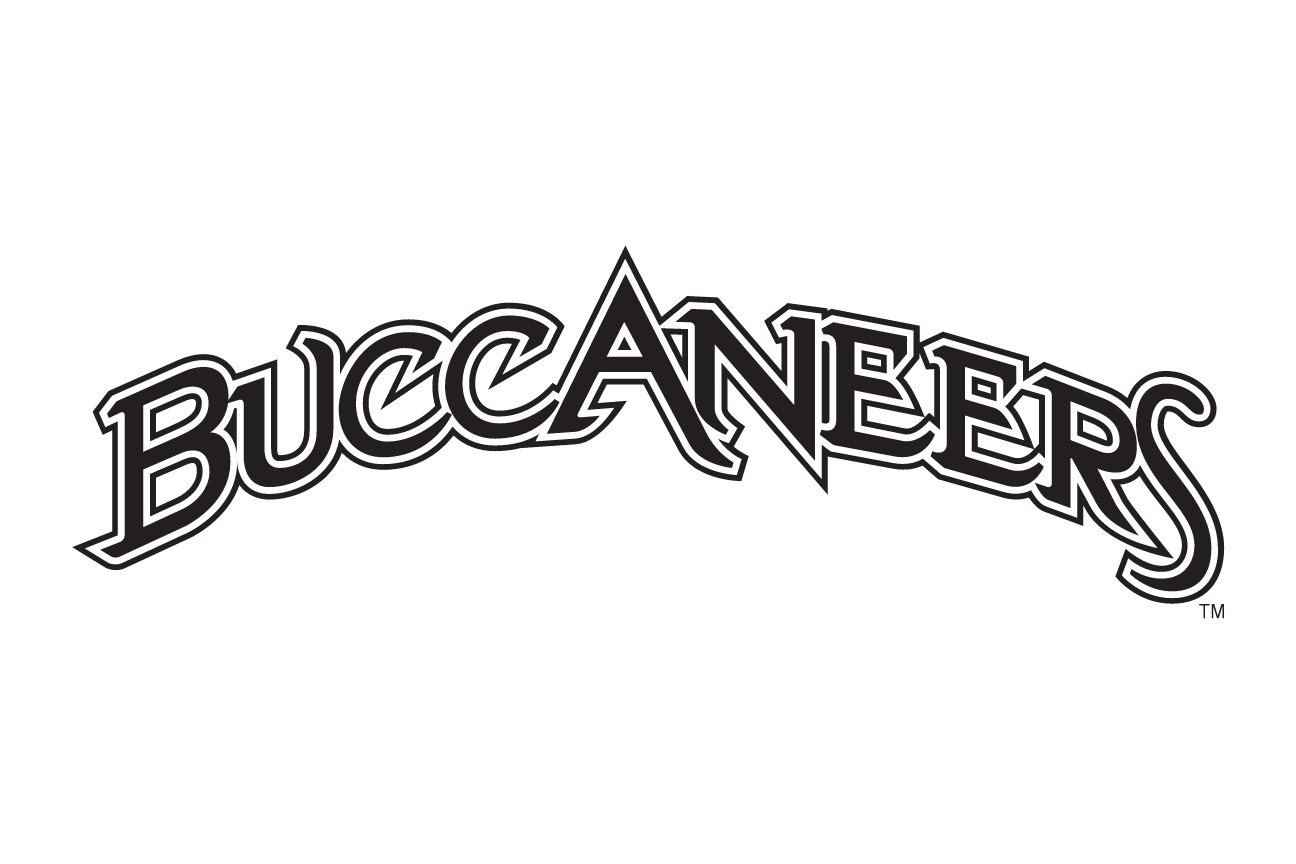 Buccaneers script wordmark, black/grey variant, cell 77